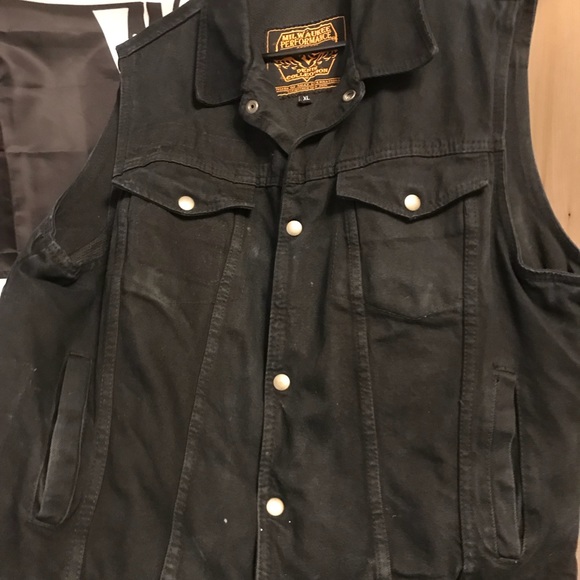 milwaukee denim vest